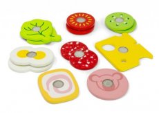 000.001.885 Mamamemo Kitchen Wooden toys Slices of toppings