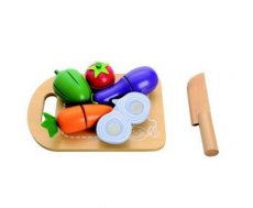 000.001.892 Mamamemo Kitchen Wooden toys Cutting board with vegetables