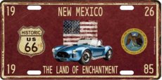 000.002.064 Metal License Plate Historic Road 66 - collector New Mexico