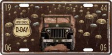 000.002.067 Metal License Plate Historic D-Day Collector