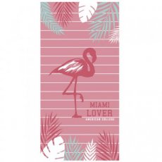 American College Beach Towel Flamingo