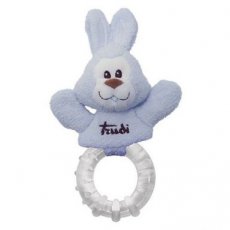 000.003.484 Trudi baby Teething Ring Rabbit Light Blue