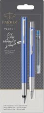 Parker Duo Set Vector Fountain Pen + Ballpoint Pen Blue