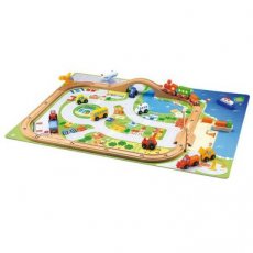 Sevi Village with wooden train play set 40-piece