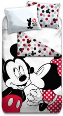 Disney Mickey & Minnie Mouse Dekbedovertrek Kiss 1 persoons