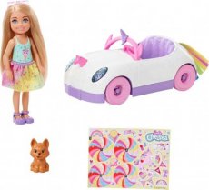 Barbie Chelsea Unicorn Convertible with stickers